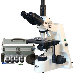 AmScope t690 C-pct200-pl phase-contrast trinocular microscopio compuesto, 40 x -2500 X Ampliación, WH10 X y wh25 X super-widefield oculares, infinity