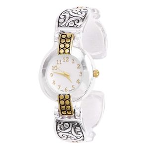 Rosemarie Collections - Reloj de pulsera con dos tonos de concho, diseño de espiral