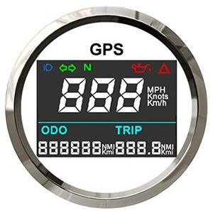 ELING Digital GPS Speedometer LCD Speed Gauge Odometer with GPS Antenna for Auto Motorcycle 2.047 in 9-32V