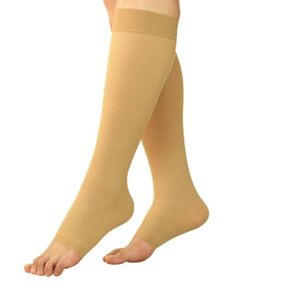 Calcetas de compresión para maternidad - Medias para embarazo y Leggings largo a la rodilla con pie descubierto., S/ M