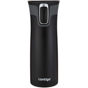 Contigo AUTOSEAL West Loop aislado al aspiradora taza de viaje de acero inoxidable con tapa fácil de limpiar, martillo, Negro Mate