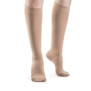 Sigvaris suave de la mujer opaco 840 Puntera Cerrada Pantorrilla Calcetines de compresión 20 – 30 mmHg, Color piel (nude), 1, 1