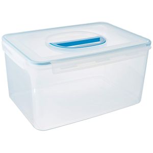Contenedor de almacenamiento de comida grande, hermético, con asa grande, 48.6 Cup, libre de BPA, Transparente