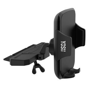 Soporte de coche universal para teléfono móvil YOSH con ranura para CD, soporte para coche con diseño de un solo toque compatible con iPhone X 8/7/6 P