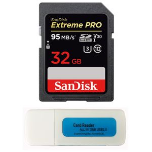 SanDisk - Tarjeta de memoria SDHC Extreme Pro de 32 GB, compatible con Fujifilm X-T3, X-T20, X-T2, X-H1, cámara sin espejo 4K V30 (SDSDXXG-032G-GN4IN)