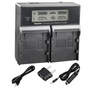 Kastar LCD Dual Cargador rápido & Batería para Canon bp-a30, bp-a60 Batería, Cargador de cg-a20 y Canon EOS C200, EOS c200b, EOS C300 Mark II PL Cinem
