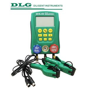 DLG DI-517 Digital Manifold Guage 2 Clamp-on Temperature Probes Refrigeration System HVAC