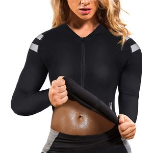 Chaleco de neopreno para sauna para mujer, con cremallera completa