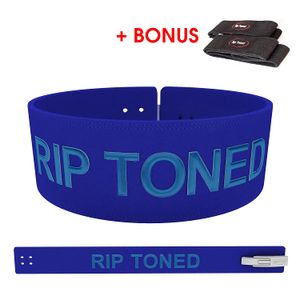 Rip Toned - Cinturón de palanca con correas de levantamiento de pesas de 4 pulgadas de piel y soporte de espalda para levantamiento de pesas - Correa