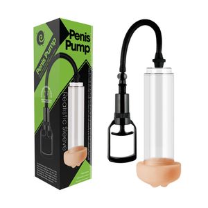 Bomba extensora de pene Realistic Sleeve Penis Pump