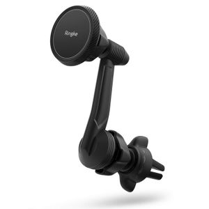Ringke Power Clip Wing Magnetic Car Phone Holder Mount Air Vent Premium Cradle 360° Rotation Long Reach Neck Double Knob Technology for Universal Smar