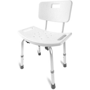 DMI médico Heavy-duty Spa tina montaje sin herramientas altura ajustable silla de ducha baño asiento banco con respaldo, color blanco