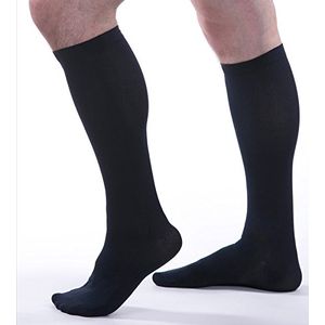 Allegro Essential – Mens acanalado Apoyo Calcetines 15 – 20 mmHg, L, Marino, 1