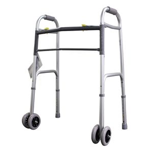 Lumex 604070 W Imperial Collection Dual X-Wide de liberación Plegable Walker con ruedas 5", 2 unidades)