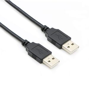 pasow Cable de extensión USB 2.0 tipo A macho a Tipo A macho AM a AM Cable Negro, Negro