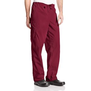 Cherokee Workwear Scrubs pantalón cargo unisex, Vino