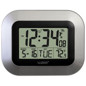 La Crosse Technology, WT-8005U, 9 pulgadas. Reloj atómico digital de pared