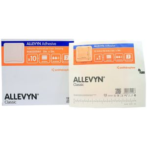 Allevyn Smith Nephew 66020044 apósitos de espuma adhesiva, 5.0 x 5.0 in, caja de 10, SG_B00XXKZVPI_US, Paquete de 1, 10