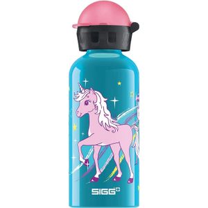 Sigg BPA - Botella de agua de aluminio para niños con diseño de unicornio de Bella (botella de almuerzo con hidratación incluida)