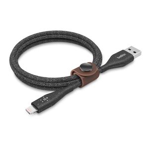 Belkin DuraTek Plus Lightning to USB-A Cable with Strap (Ultra-Strong iPhone Charging Cable, Lightning to USB Cable), 4ft/1.2m, Black