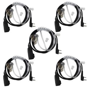 tenq 5 Pack 2-Pin Covert Tubo acústico – Auricular para Kenwood PUXING Wouxun 2Pin Radio Baofeng Two Way