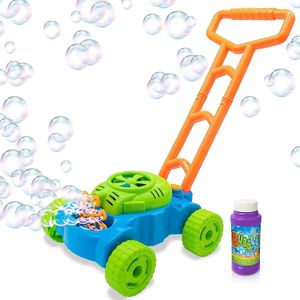 ArtCreativity cortadora de césped con burbujas, máquina de soplado de burbujas electrónica, juguetes divertidos para niños, solución de burbujas inclu