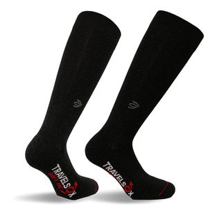 Travelsox Melange compresión graduada para vestido, viajes, caminar, correr, recuperación, lesiones, de la vena apoyo, soporte de arco, vuelo calcetin