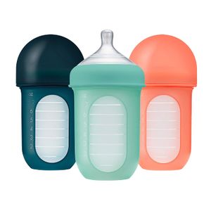 Botellas reutilizables de silicona, 8 onzas (paquete de 3)
