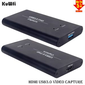 KuWFi Tarjeta de captura de vídeo HDMI a USB 3.0 HD Video Conversor de juego Streaming Live Stream Broadcast 1080P OBS/Vmix/Wirecast/skype