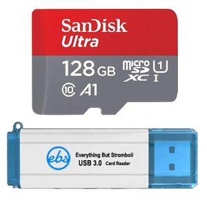 SanDisk 128GB SDXC Micro Ultra Memory Card Bundle Works with Samsung Galaxy S10, S10+, S10e Phone Class 10 (SDSQUAR-128G-GN6MN) Plus (1) Everything Bu