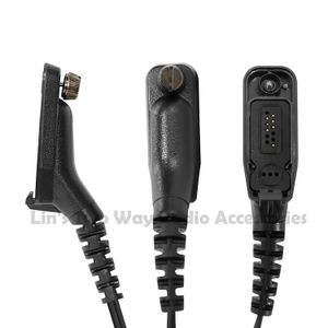 Guanshan - Auriculares de diadema con dos cables para Motorola APX6000 APX7000 XPR6350 XPR7000 XIR P8268 XPR7550 XPR6550 XPR6300 DP3401 DP4600 DP3600