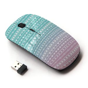 koolmouse [óptico 2.4 G mouse inalámbrico] [Iridescent Teal Rosa y Blanco Papel Pintado]