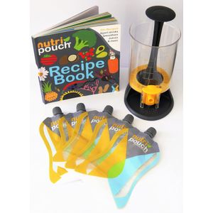 Nutripouch Drinks Reusable/Sealable Pouch Storage System - Enjoy Blended Juices, Home Made Juices, Energy Drinks & Smoothies, Water, Organic Food & Mo