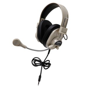 Califone 3066 AVT Deluxe Multimedia Stereo Headset con to go Plug, plástico ABS headstrap robusto con "Comfort Sling" mejor distribuye el peso para un