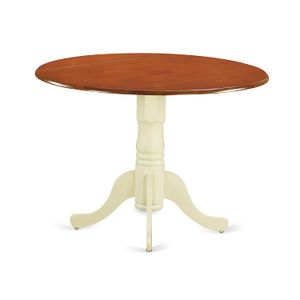 East West Furniture, mesa redonda de dos hojas de 9 pulgadas, Madera Noble