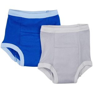Green Sprouts orgánico entrenamiento ropa interior, Royal/Gris, L, 2 unidades