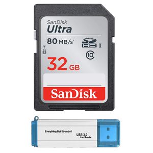 SanDisk - Tarjeta de memoria SDHC de 32 GB, compatible con Kodak PIXPRO Astro Zoom AZ252, AZ251, AZ401 UHS-I Class 10 80 MB (SDSDUNC-032G-GN6IN) Plus