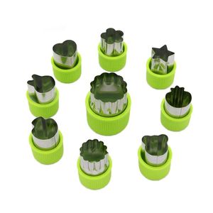 LENK - Set de moldes para cortar verduras, mini piezas, sellos para frutas y galletas, molde para cortar galletas, alimentos decorativos, para hornear