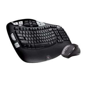 Logitech Cordless Desktop Wave Pro Teclado ergonómico y mouse