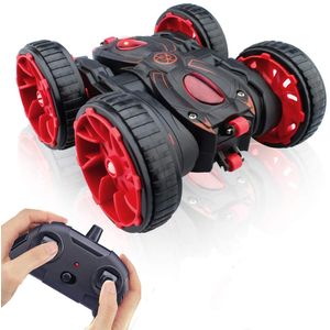 Coche de truco de control remoto, Navidad RC coche juguete todo terreno fuera de carretera 4WD doble cara, rotación 360° y vueltas de control remoto c