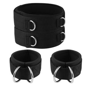 Vishusju - Puños de neopreno acolchado para maquinaria de cables, piernas de ejercicio, ajuste ajustable, gimnasio