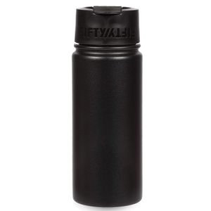 Fifty/Fifty - Botella de agua para café con aislamiento al vacío de doble pared, acero inoxidable, tapa abatible con boca ancha