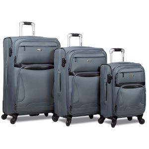 rolite Explorer 3-Piece ampliable Spinner Equipaje Set, gris), 25RL-105-GREY