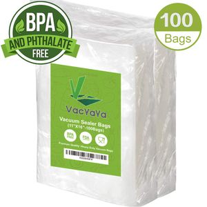 Premium!100 galones 11 x 16 pulgadas sellador al vacío bolsas de almacenamiento tamaño para el ahorro de alimentos, Vac sellar una comida bolsas libre