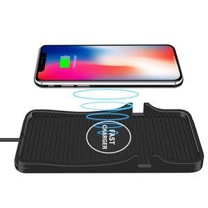 Wireless car Charger, 10W Wireless Charging Mat Pad for Car, Dashboard Phone Mount, Anti-Skid Car Charging Stations for iPhone and Samsung Qi Enabled