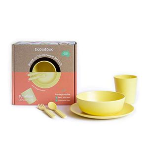 Vajilla infantil de bambú de 5 piezas