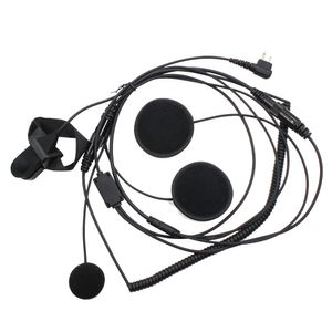 tenq® Full Face Moto de la motocicleta casco de la bici auricular Headset Micrófono para Motorola Radio de dos vías Walkie Talkie 2Pin