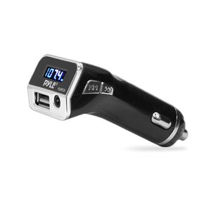 Transmisor de radio FM Pyle para el encendedor del auto con puerto USB y entrada auxiliar de audio de 3,5 mm, PLMP2A, Versión anterior
