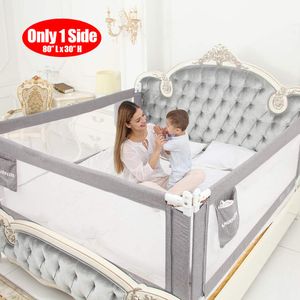 SURPCOS - Barras de cama para niños – 60" 70" 80" extra largo para cama de bebé para cama individual, doble, tamaño completo Queen & King colchón