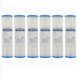 Hydronix SPC-25 – 1020 20 micras estándar de 10 inch plisado filtro de sedimentos paquete de 6